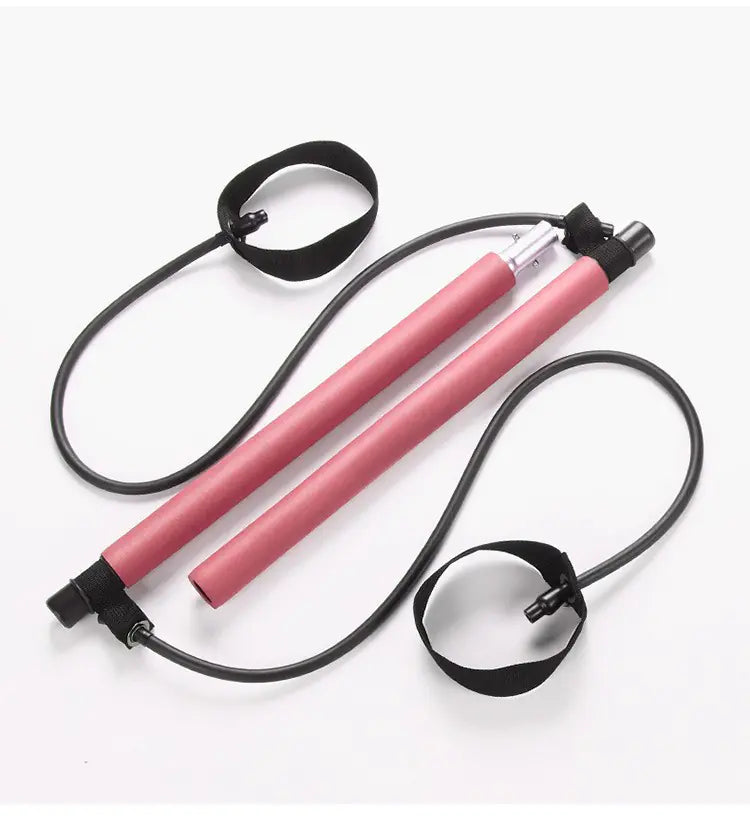 Foldable Pilates Bar with Resistance Bands