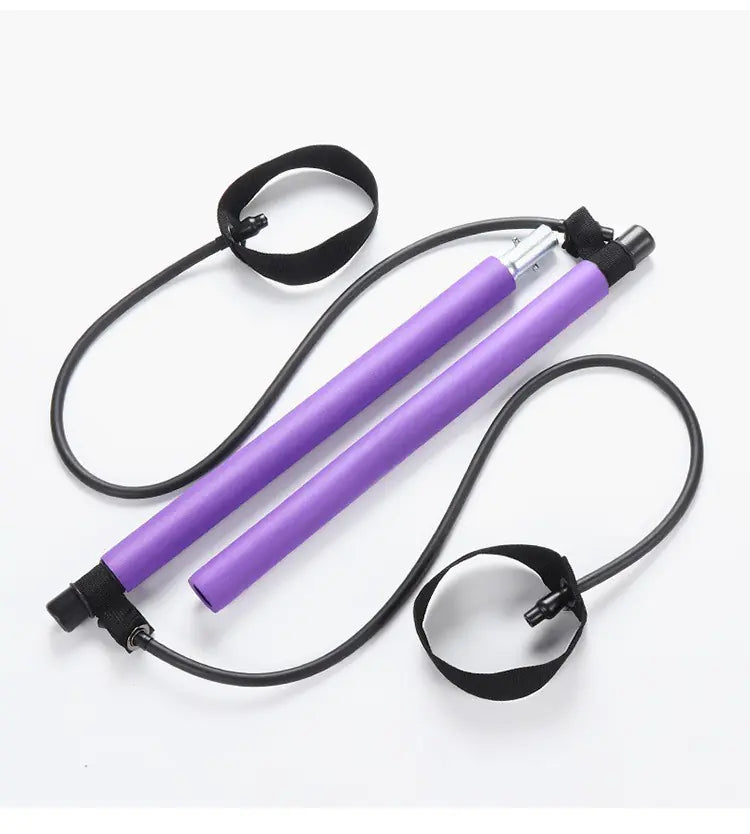 Foldable Pilates Bar with Resistance Bands